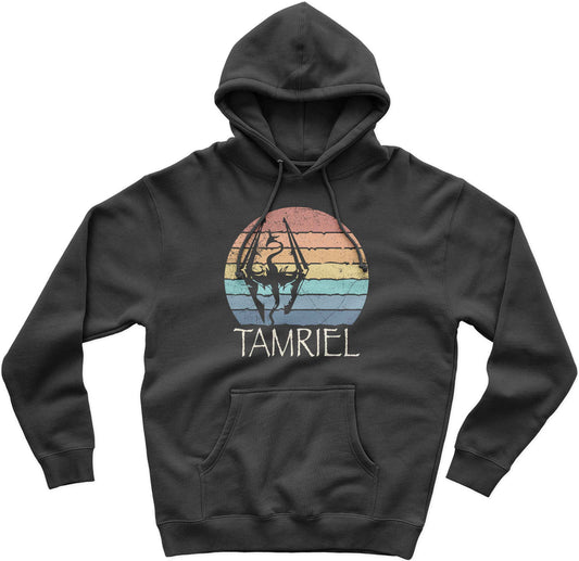 Akatosh: The Tamriel Elder Retro Sunset Of The Scrolls Hoodie