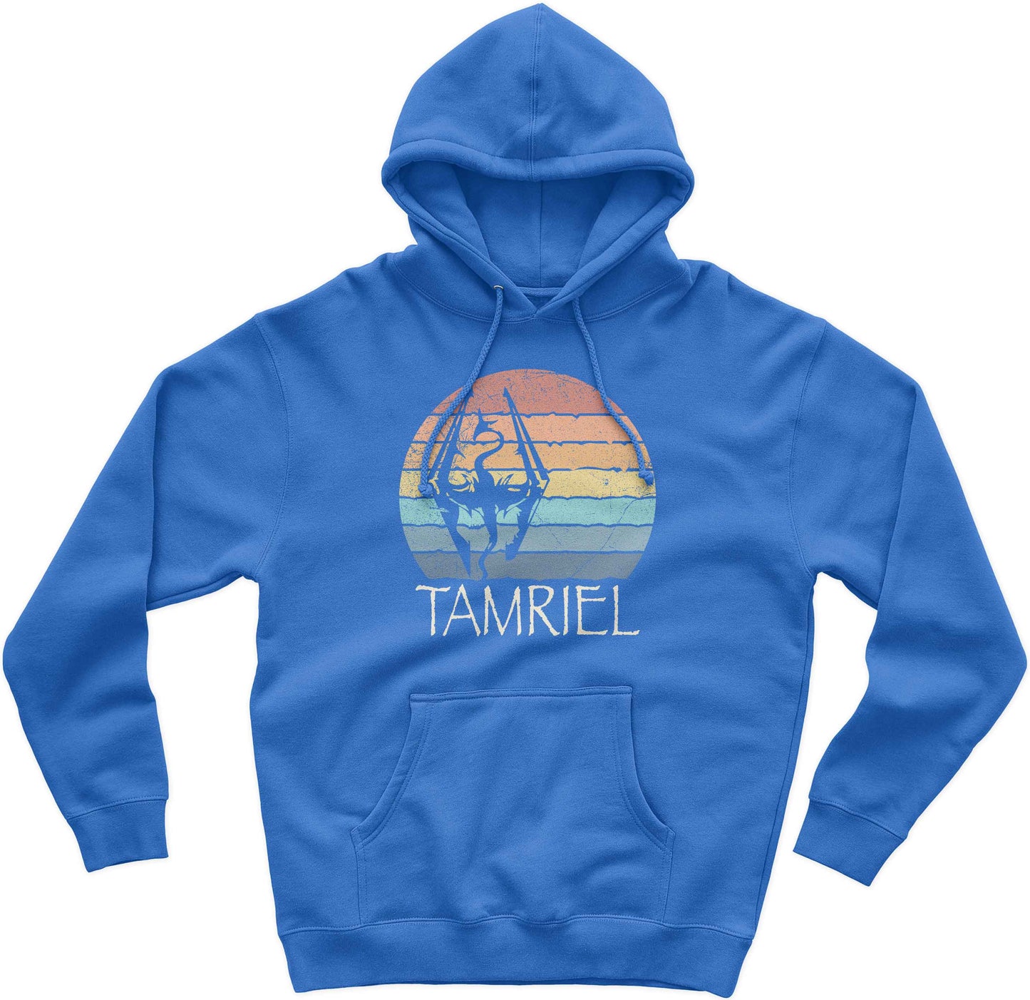 Akatosh: The Tamriel Elder Retro Sunset Of The Scrolls Hoodie
