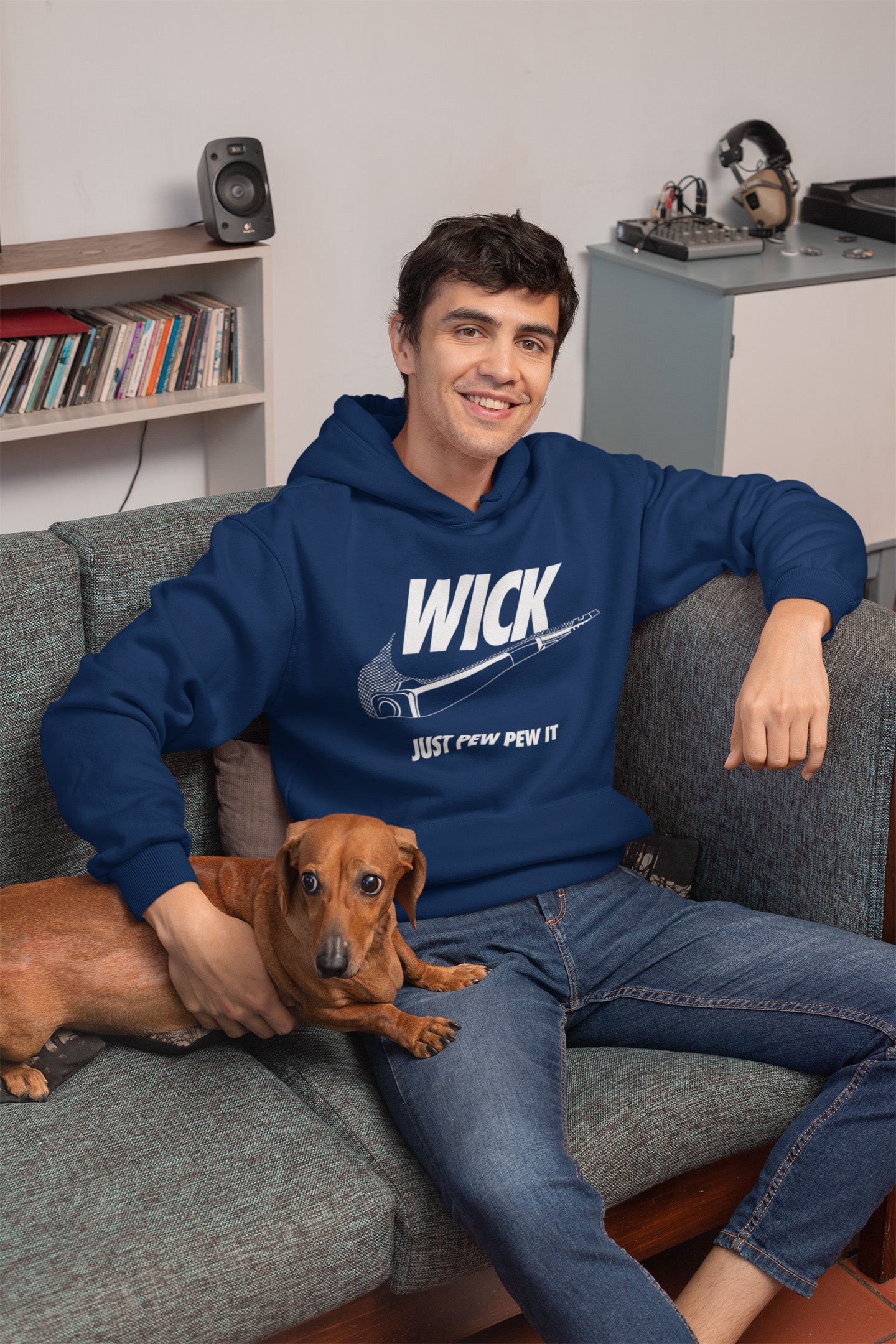 Wick Just Pew Pew It Funny Pullover Hoodie