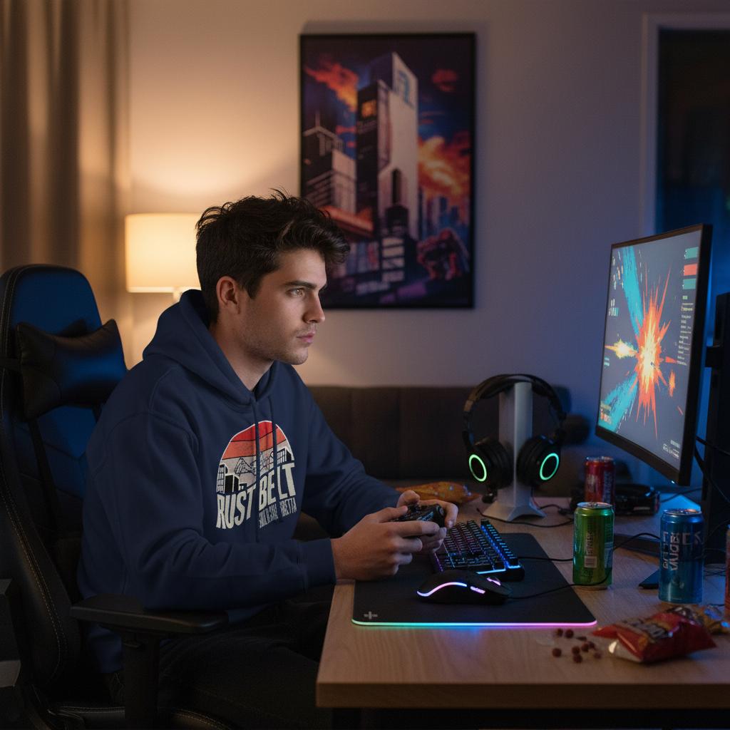 Rust Belt Sunset Arc Raiders Gamer Hoodie