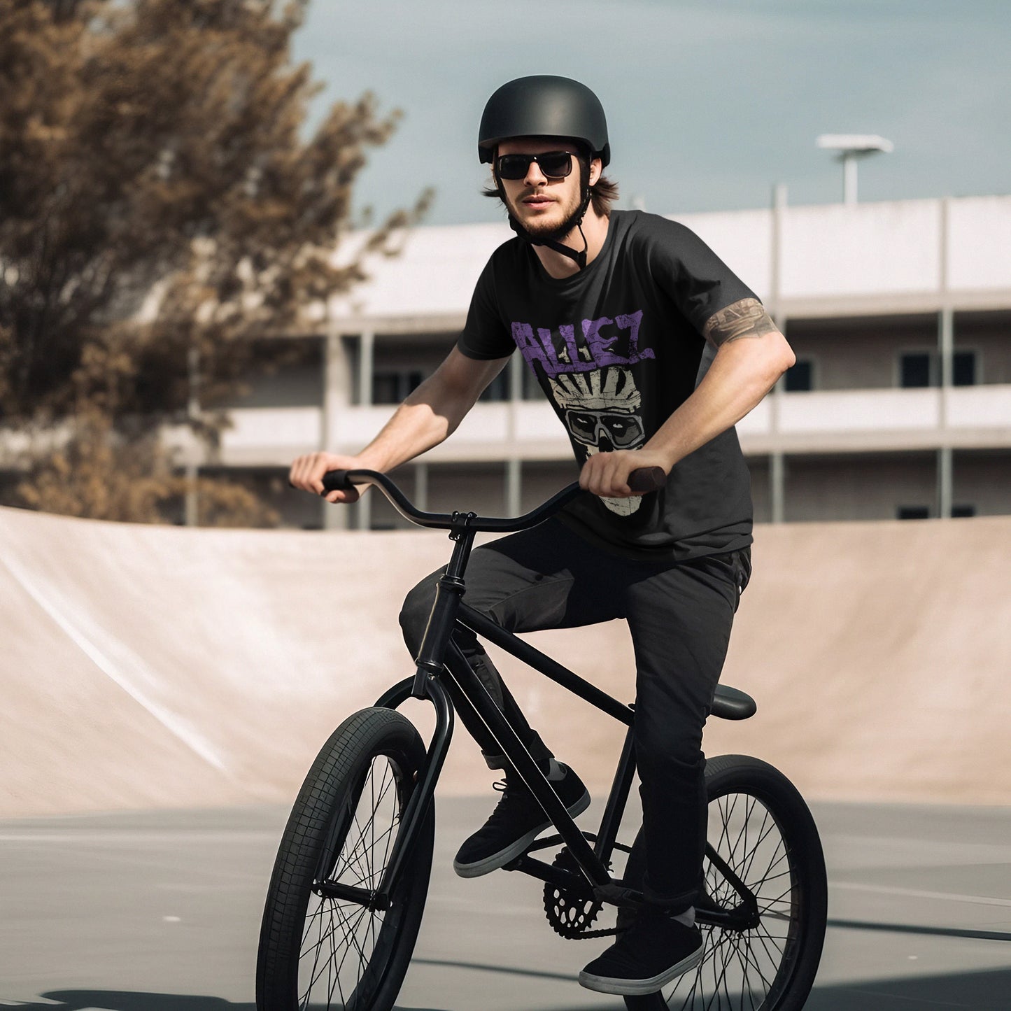 Allez Misfits Skull Inspired Punk Rock Cycling Bike T-Shirt