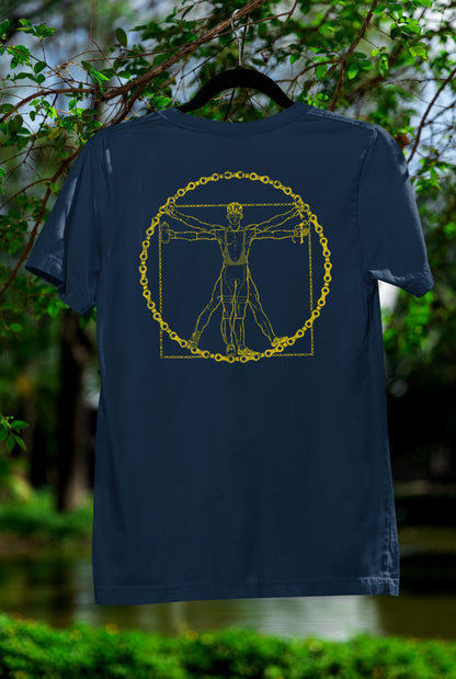 Vitruvian Cyclist Road Gravel Cycling T-Shirt bicycle gift 