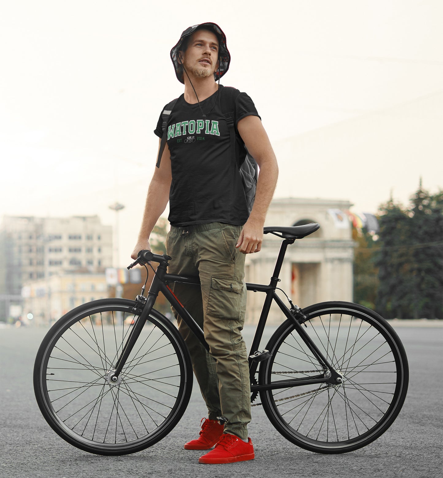 Watopia Cycling Est 2014 T-Shirt for Zwift Cyclists