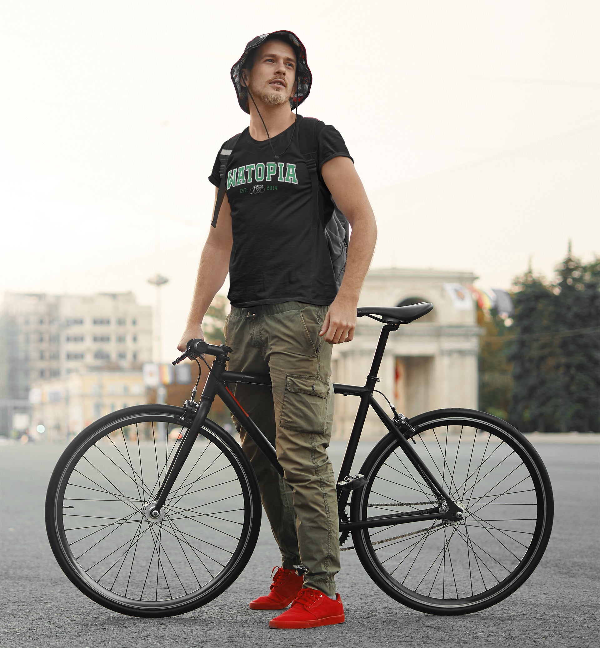 Watopia Cycling Est 2014 T-Shirt for Zwift Cyclists