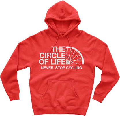 The Circle Of Life Never Stop Cycling Cyclist Hoodie