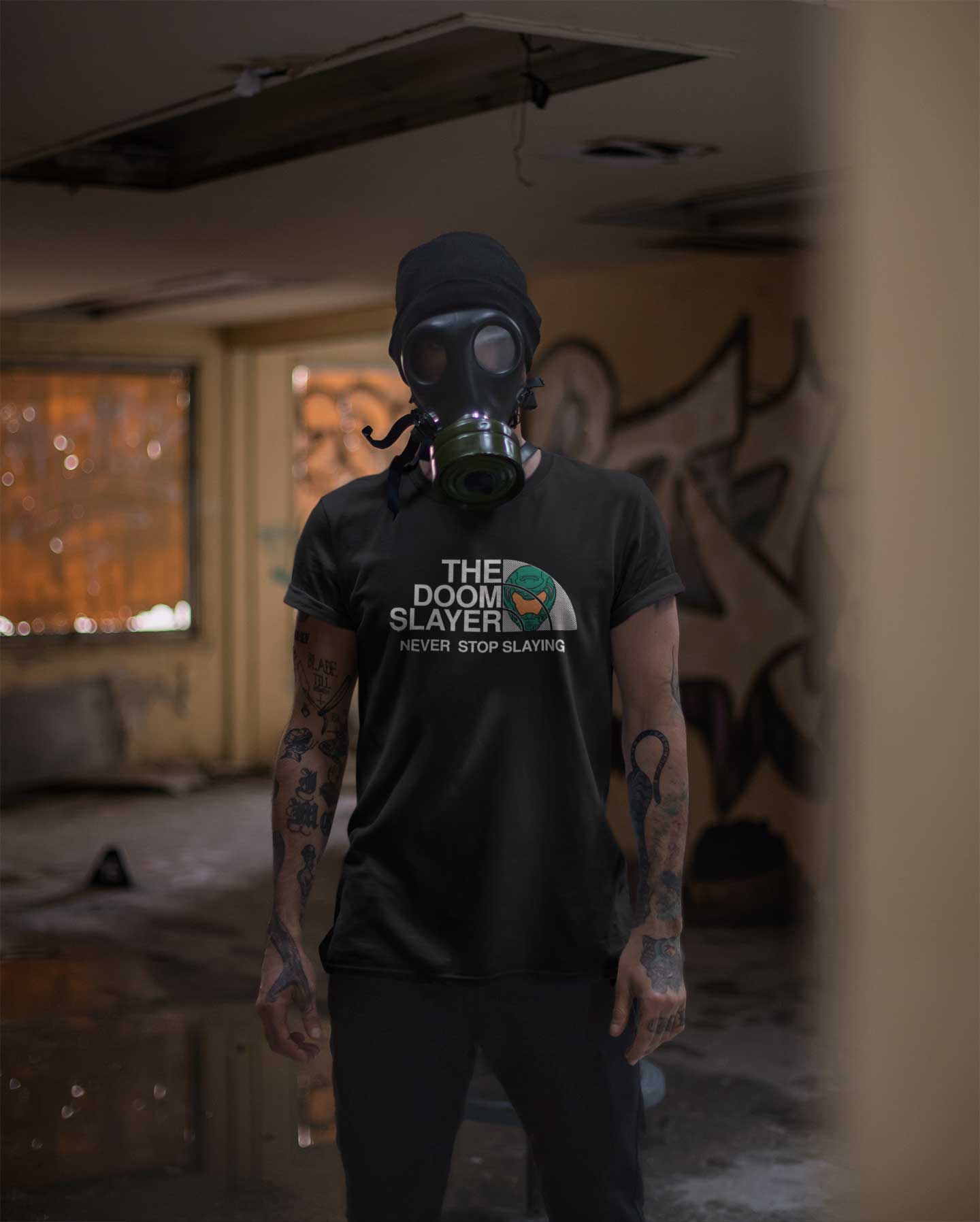 The Doom Slayer - Never Stop Slaying Gamer T-Shirt  Dark Ages