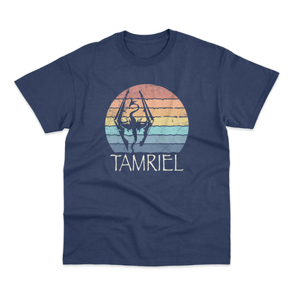 Akatosh: Tamriel Elder Scrolls Retro Sunset T Shirt Skyrim Oblivion 