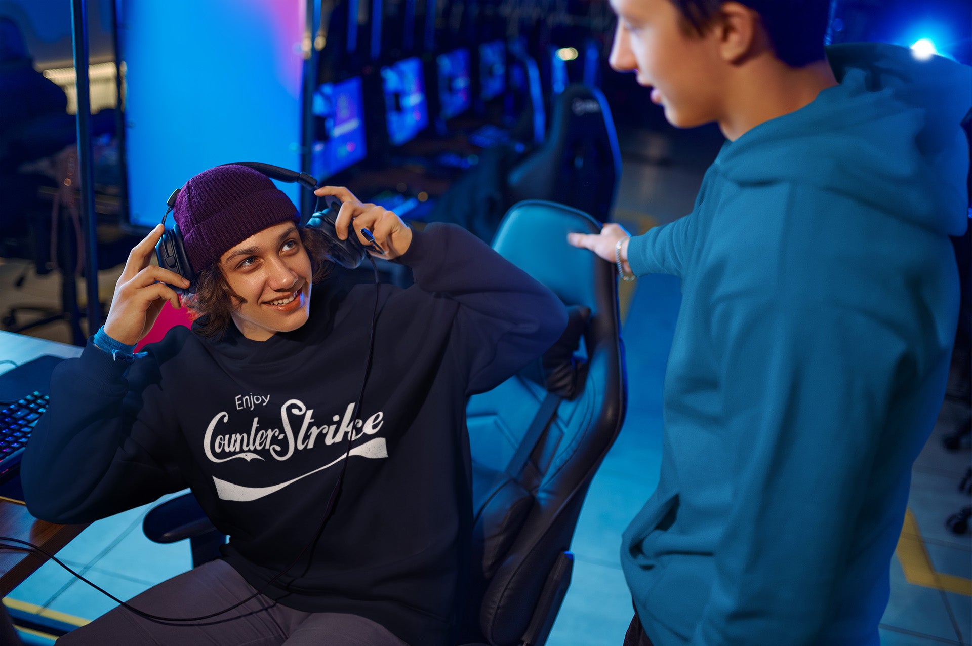 Enjoy Counter Strike Coke Cola Mash Up Gamer Hoodie Steam