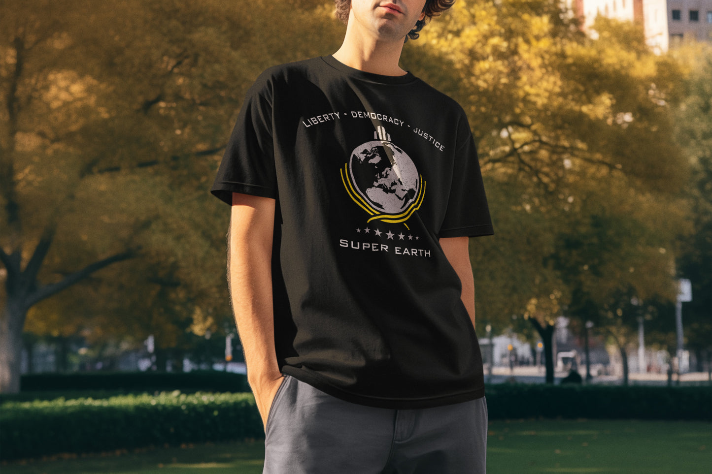 Super Earth Diving Into Hell For Libery T-Shirt
