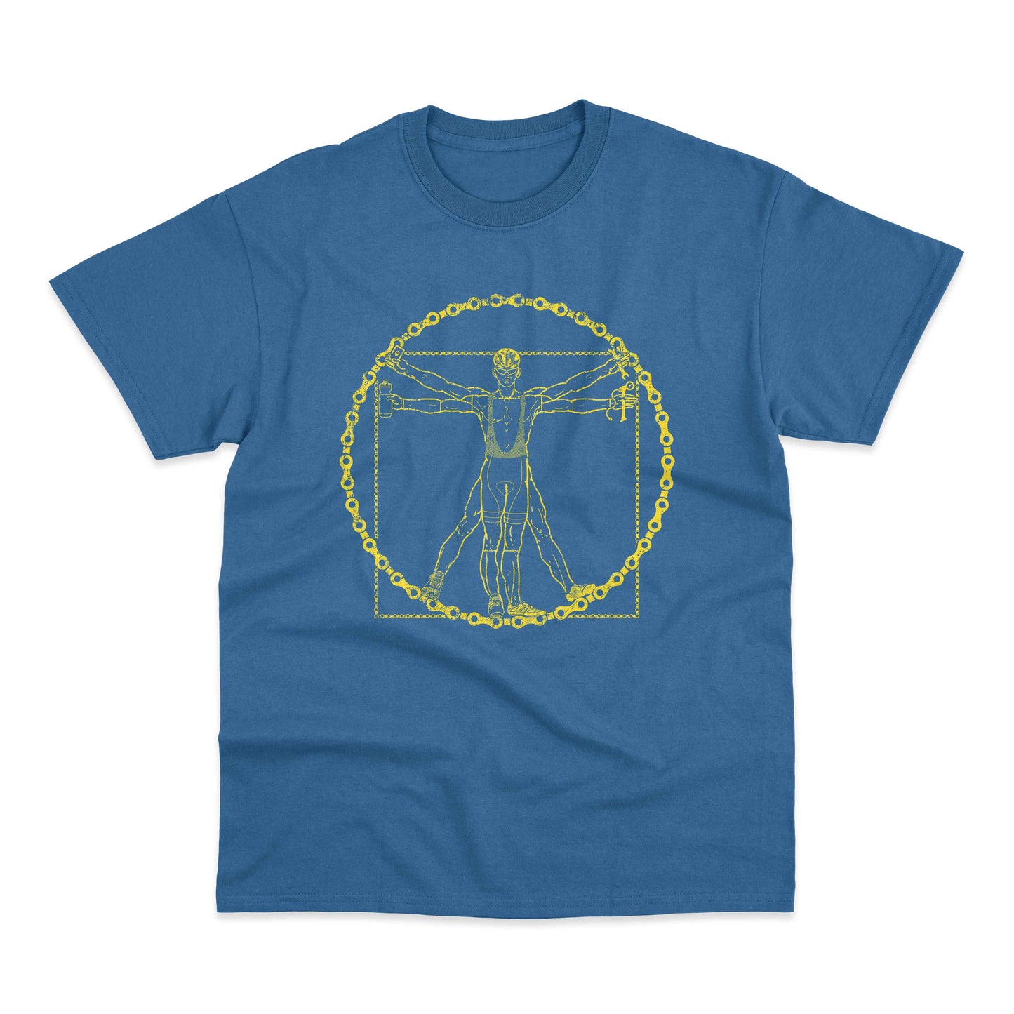 Vitruvian Cyclist Road Gravel Cycling T-Shirt s works 