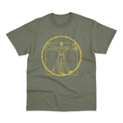 Vitruvian Cyclist Road Gravel Cycling T-Shirt gravel bike 