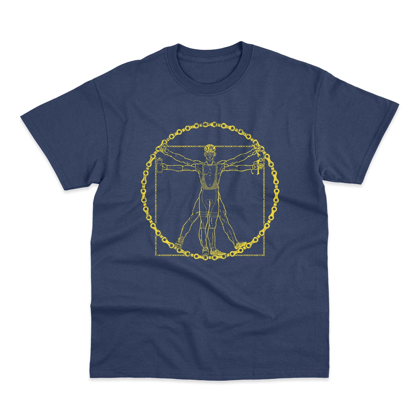Vitruvian Cyclist Road Gravel Cycling T-Shirt tour de france
