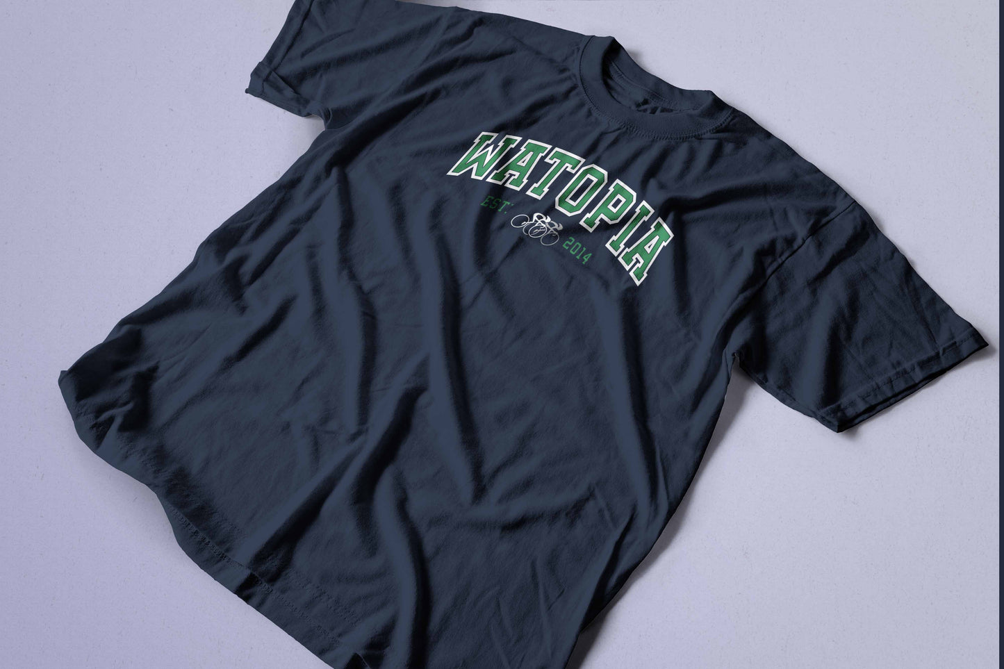 Watopia Cycling Est 2014 T-Shirt for Zwift Cyclists