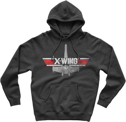 X Wing Star Wars Top Gun style Mash Up Hoodie
