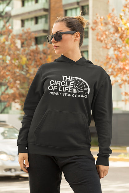 The Circle Of Life Never Stop Cycling Cyclist Hoodie
