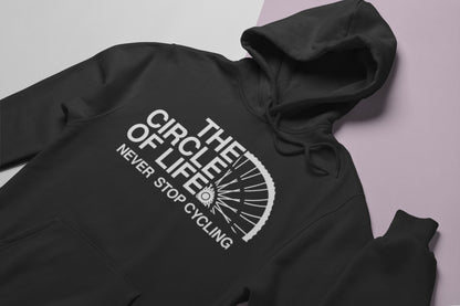 The Circle Of Life Never Stop Cycling Cyclist Hoodie