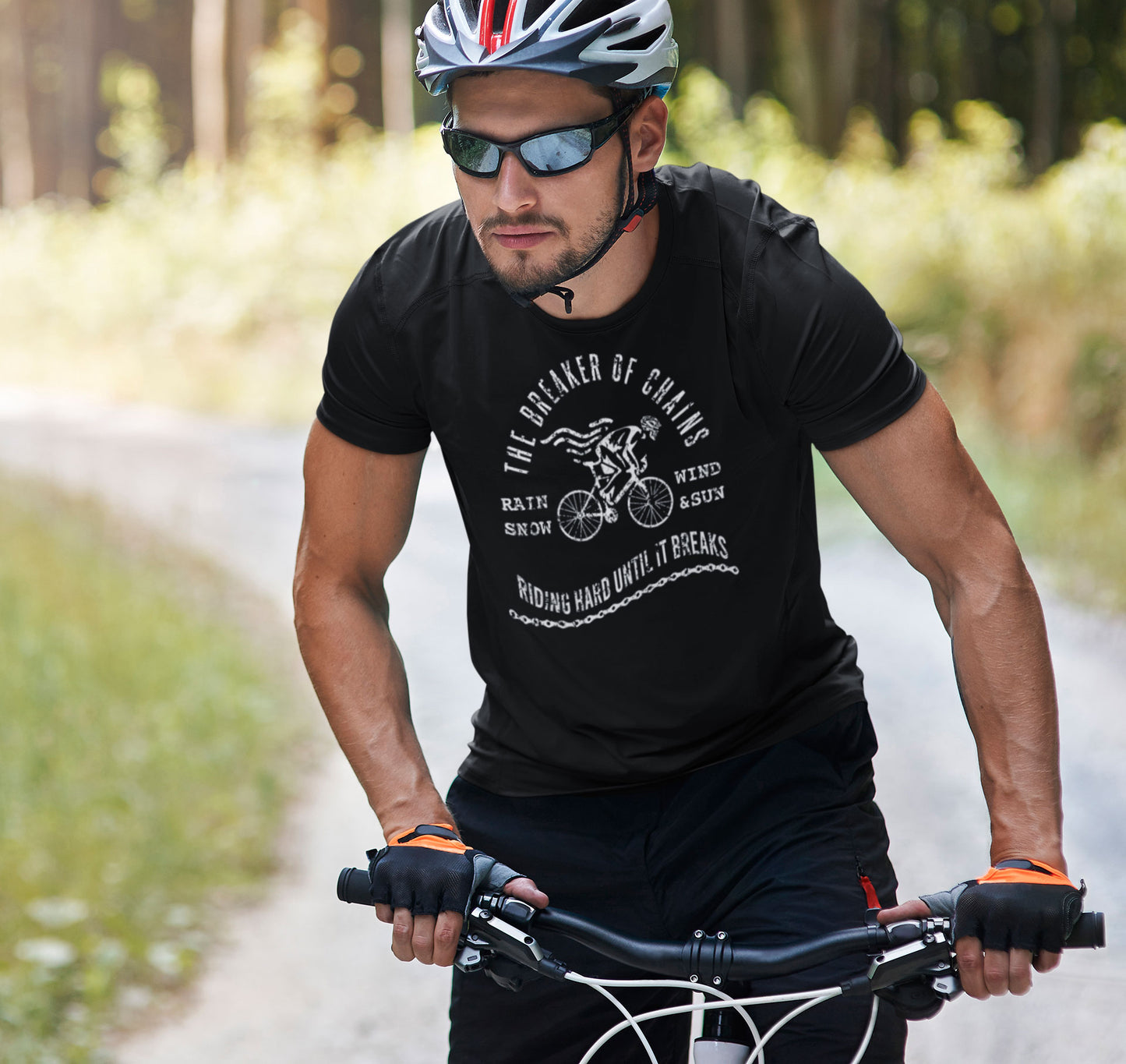 Breaker Of Chains Riding Hard Cycling T-Shirt